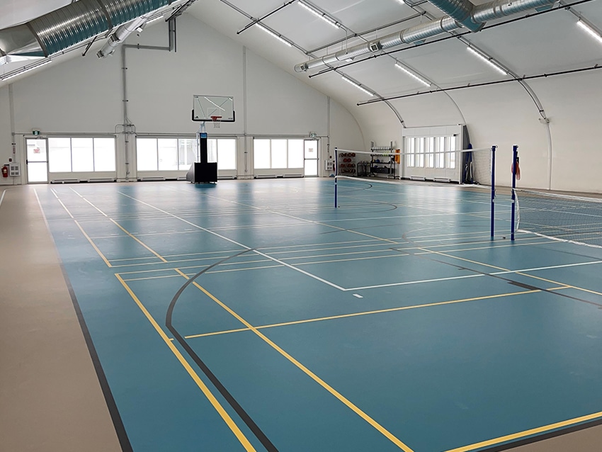 Sprung Structures workforce gymnasium fully insulated