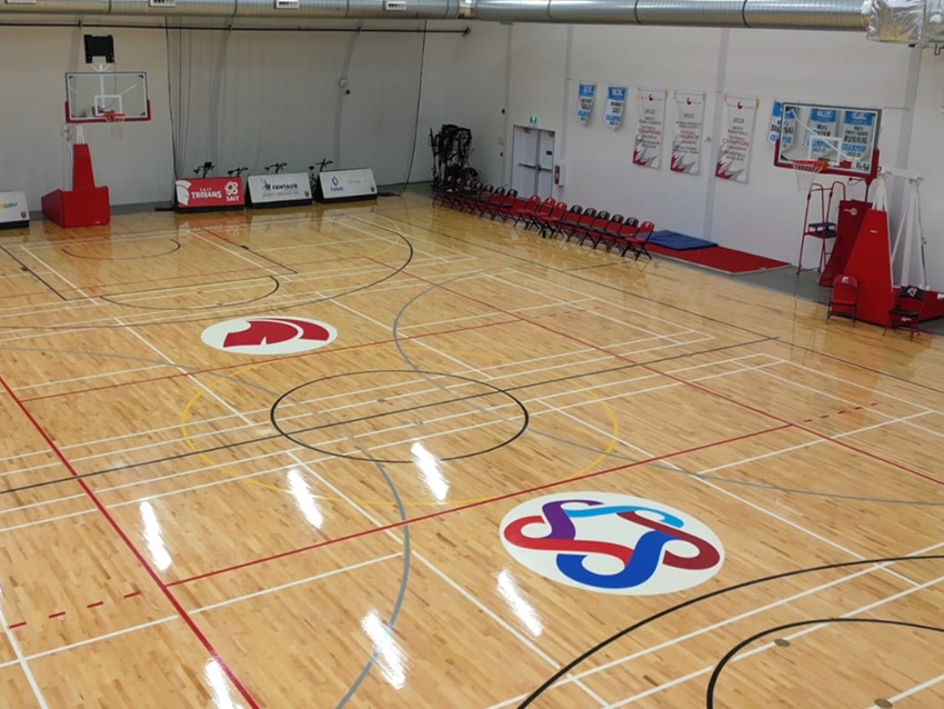 Sprung Gymnasium bright interior great playing environment