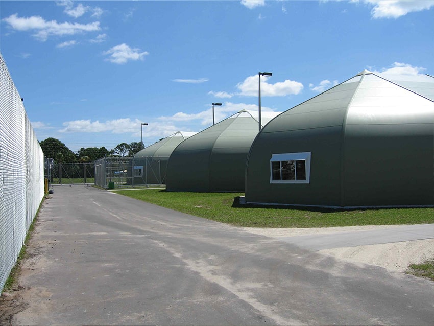 architectural membrane optional colors available on Sprung Structures